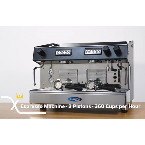 MAXIMA Espresso kávéfőző - 2 karos - 360 csésze/óra
