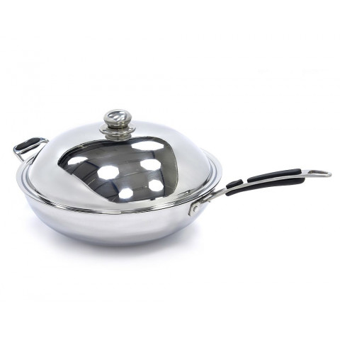 MAXIMA Inox fedő indukciós wok serpenyőhöz 36cm