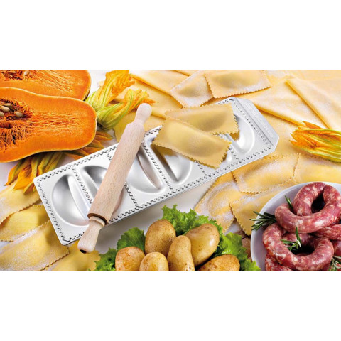 IMPERIA Panzerotti sorrisi ravioli forma nyújtóval - 6 osztás