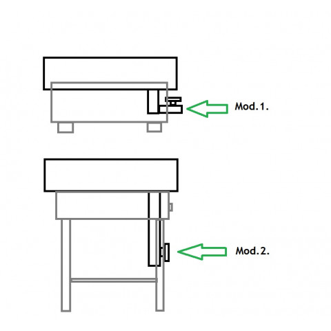 Lángossütő serpenyő négyégős sütőhöz - inox - csappal