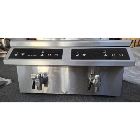MAXIMA 2x8 literes indukciós olajsütő leeresztő csappal DEMO