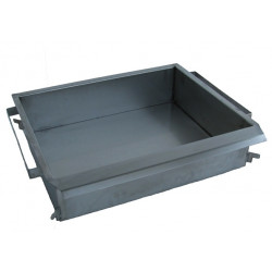 Lángossütő serpenyő háromégős sütőhöz - inox - csappal