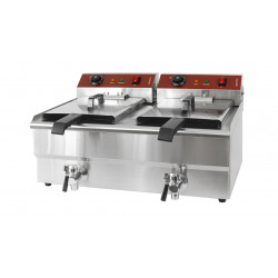 GAMMO elektromos dupla olajsütő leeresztő csappal 16+16 literes 3+3 kW