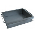 Lángossütő serpenyő háromégős sütőhöz - inox - csappal